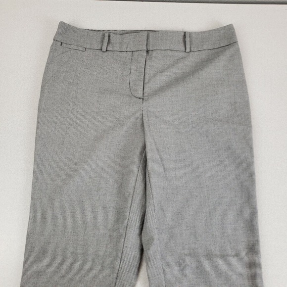 Liz Claiborne Womens Black White Mid Rise Flat Front Regular Fit Dress Pant Sz 6 - Picture 2 of 7